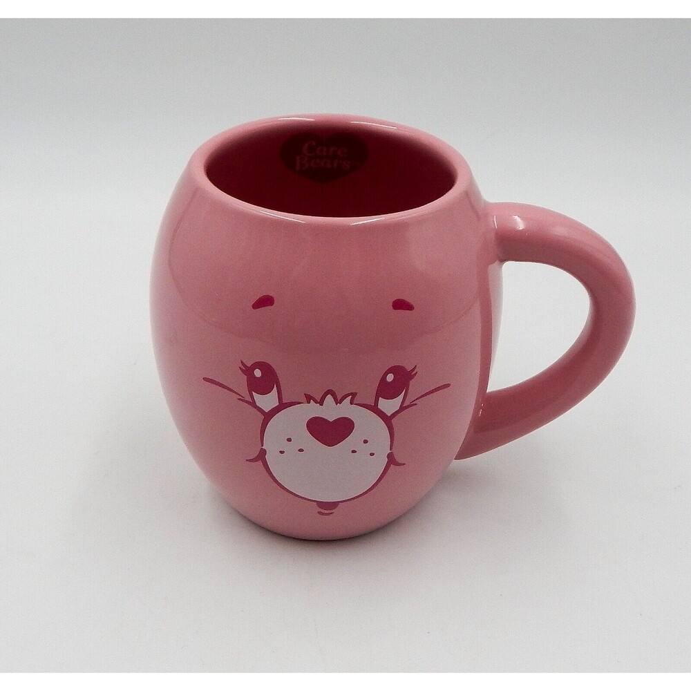 Care Bears Pink Cheer Bear Coffee Tea Mug Cup Rainbow Heart 2016 Vandor